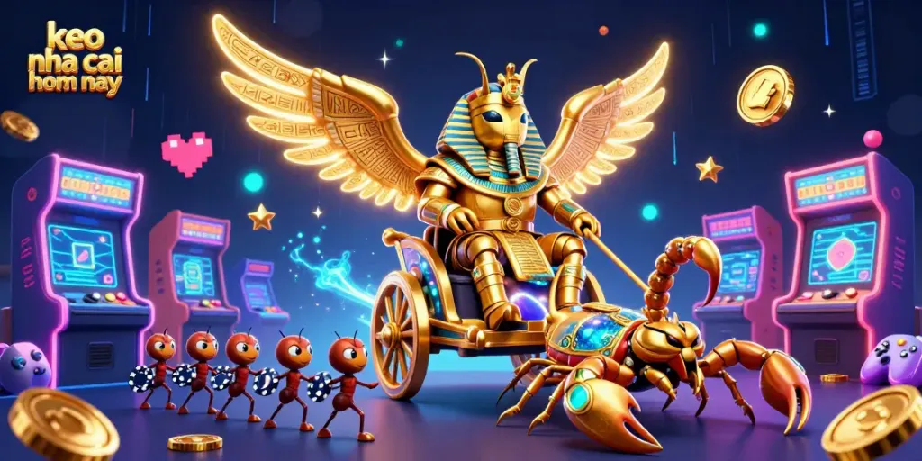 Experience the excitement of keo nha cai hom nay with dynamic betting action illustrated by a glowing 3D design.