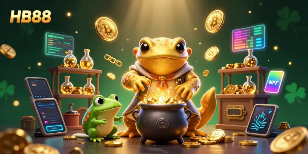 Experience thrilling gameplay at HB88 with vibrant 3D slots featuring animated elements and gold coins.