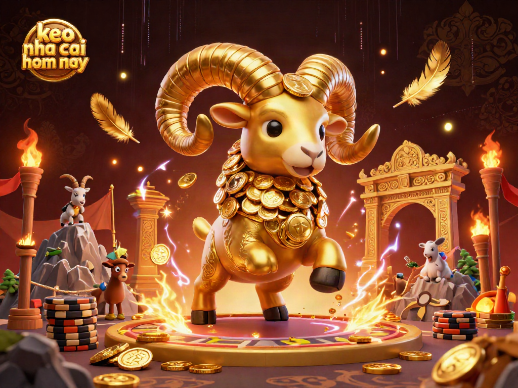 Betting strategies and odds analysis showcased in "keo nha cai hom nay" 3D illustration full of dynamic elements.