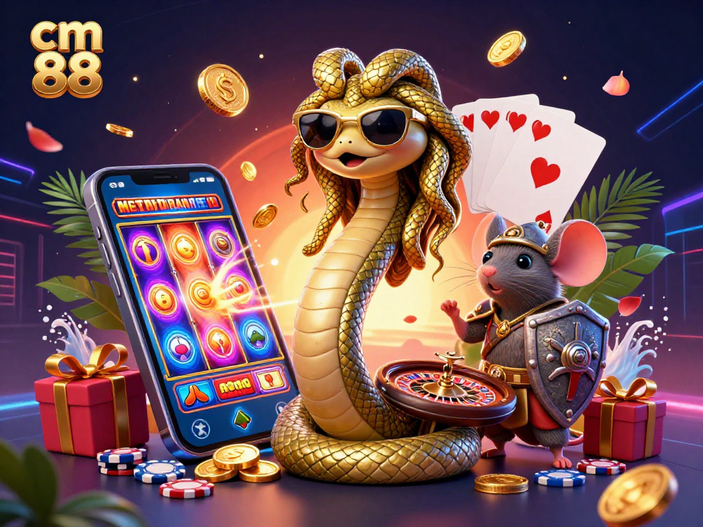 Experience exciting wins at cm 88 with a vibrant casino scene showcasing Medusa and thrilling game elements.