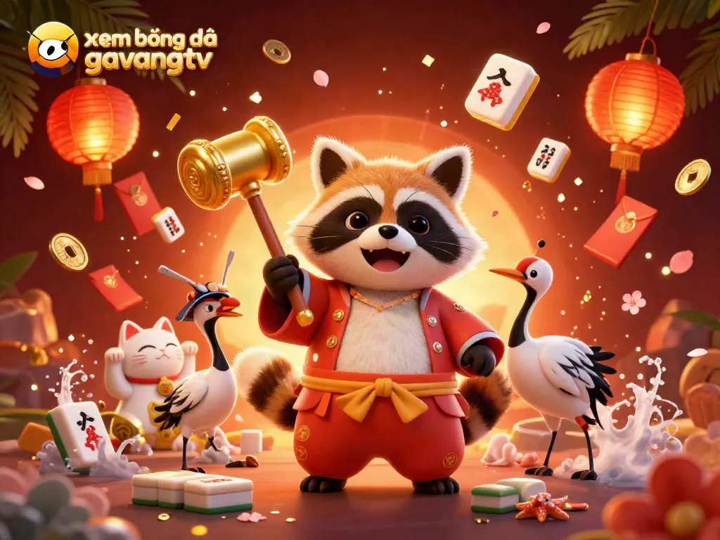 Engage with the vibrant world of xem bóng đá gavangtv through a colorful 3D illustration featuring cheerful characters and festive elements.