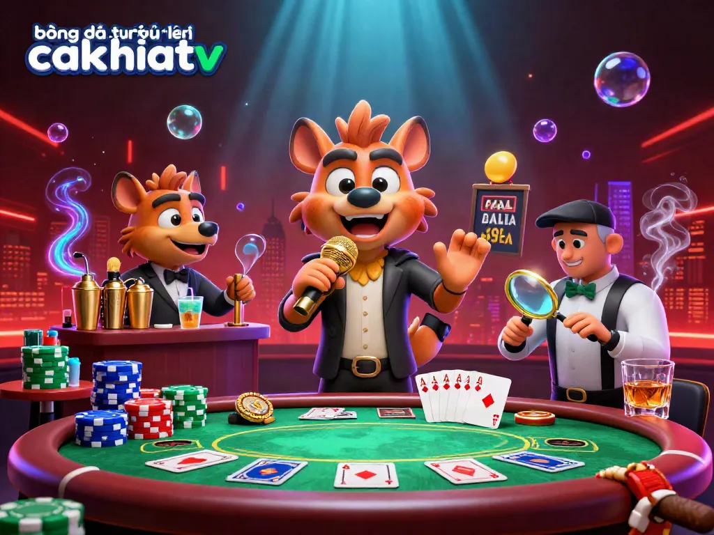 Engage with bóng đá trực tuyến cakhiatv in a lively comedic casino setting featuring hyenas.
