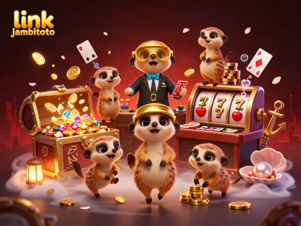 Experience thrilling gaming at link jambitoto with a vibrant meerkat casino scene brimming with excitement.