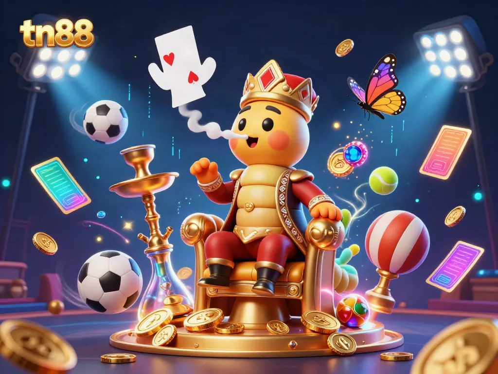 Experience tn88's thrilling poker action with a vibrant cannabis-themed illustration featuring captivating symbols.