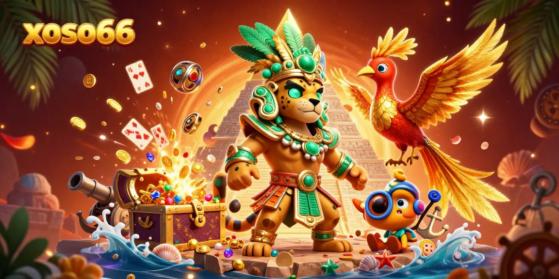 Engage with xoso66 as the Mayan jaguar priest unveils treasures in a dynamic casino scene.