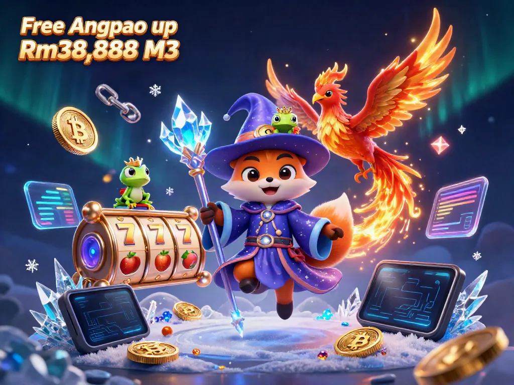 Win prizes with Free Angpao up RM38,888 M3 at a vibrant magical casino.