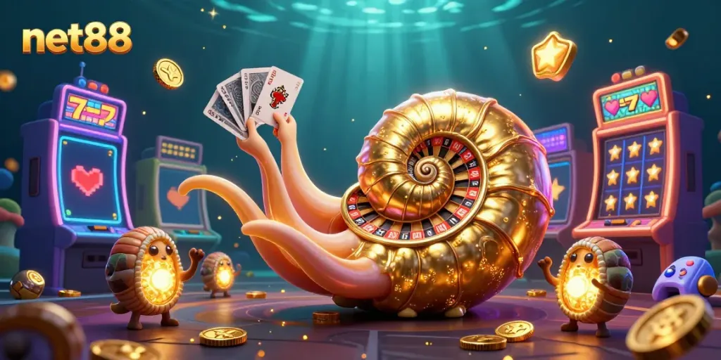 Experience thrilling gameplay with net88 through vibrant slot machines and glowing characters.