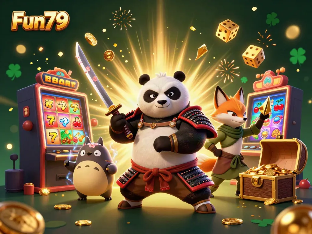Engage with exciting games at Fun79, featuring vibrant 3D characters and jackpot elements bursting with energy.