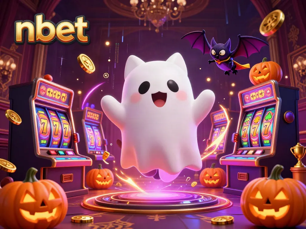 Experience thrilling entertainment with nbet's animated casino scene featuring ghostly characters and dynamic game elements.