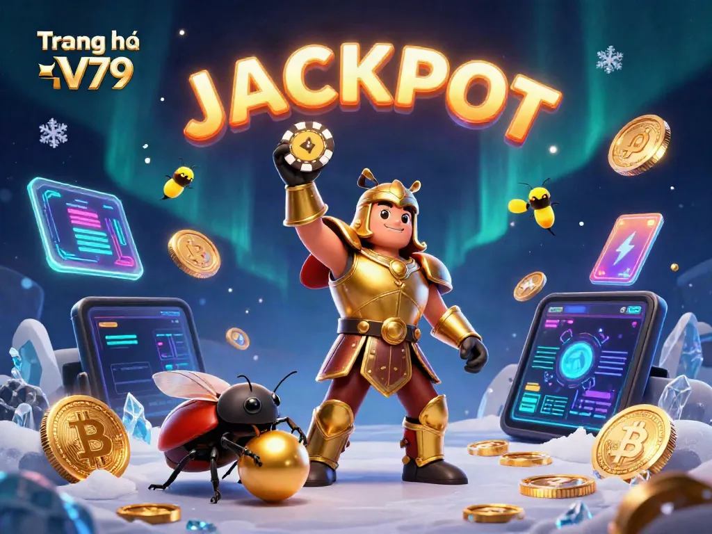 Experience the thrill of Trang chủ V79 with Orion, the gladiator beetle lifting a poker chip.